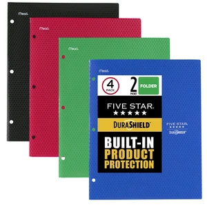 DuraShield Antimicrobial 2 Pocket Stay-Put Plastic Folders, 4 Pack, Holds 11" x 8-1/2", Color May Vary (330010) DuraShield Antimicrobial 2 Pocket Stay-Put Plastic Folders, 4 Pack, Holds 11" x 8-1/2", Color May Vary (330010)