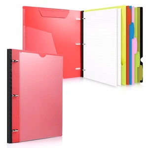 1-Pack Telescoping 3 Ring Binder Notebook, Red Includes Front Cover / Tabbed Catalog Pocket / 5 Tab Dividers / 1 Pocket Folder / 60 Sheets of Paper 1-Pack Telescoping 3 Ring Binder Notebook, Red Includes Front Cover / Tabbed Catalog Pocket / 5 Tab Dividers / 1 Pocket Folder / 60 Sheets of Paper