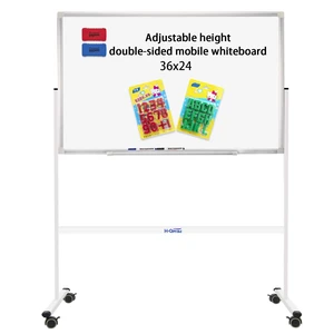 Mobile Whiteboard 36"x24" Magnetic Dry Erase Board with Stand - Adjustable Height Double Side Rolling White Boards on Wheels for Home, Office & School Mobile Whiteboard 36"x24" Magnetic Dry Erase Board with Stand - Adjustable Height Double Side Rolling White Boards on Wheels for Home, Office & School