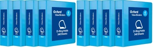 ® 3 Ring Binders, 2" D Rings, Holds 540 Sheets, ClearVue Presentation Binder, Blue, 4PK (Pack of 2) ® 3 Ring Binders, 2" D Rings, Holds 540 Sheets, ClearVue Presentation Binder, Blue, 4PK (Pack of 2)