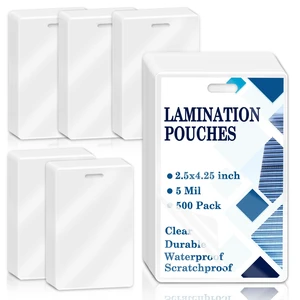 500 Pieces 5 Mil 2 1/2" x 4 1/4" Luggage Tag Laminating Pouches with Slot Hole Thermal Laminate Pouch Tags Kit Resealable for Work Permits Pass Cards Student ID Cards 500 Pieces 5 Mil 2 1/2" x 4 1/4" Luggage Tag Laminating Pouches with Slot Hole Thermal Laminate Pouch Tags Kit Resealable for Work Permits Pass Cards Student ID Cards