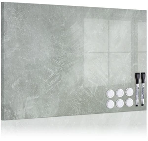 Decorative Magnetic Board for Wall, 24''x18'' Dry Erase Board, Concrete Magnet Board, Display Board, Wall Mounted, for Home, Office, Kitchen, 2 Markers, 6 Magnets Decorative Magnetic Board for Wall, 24''x18'' Dry Erase Board, Concrete Magnet Board, Display Board, Wall Mounted, for Home, Office, Kitchen, 2 Markers, 6 Magnets