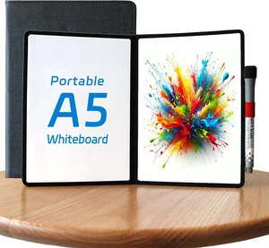 A5 Pocket White Board - Double-Sided Dry Erase Board 8.5x6 inch - Ultra-Thin Portable Whiteboard with Markers & Erase Anti-Ghosting Surface for Office Home School Student(Black) A5 Pocket White Board - Double-Sided Dry Erase Board 8.5x6 inch - Ultra-Thin Portable Whiteboard with Markers & Erase Anti-Ghosting Surface for Office Home School Student(Black)