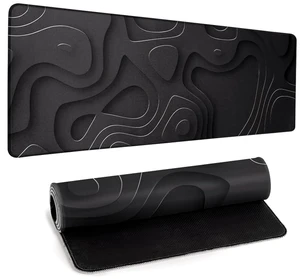 Large Anime Gaming Mouse Pad Black Solid Geometry Desk Pad Computer Keyboard Mat Non-Slip Rubber Base Office Decor Waterproof Mouse Mat Large Anime Gaming Mouse Pad Black Solid Geometry Desk Pad Computer Keyboard Mat Non-Slip Rubber Base Office Decor Waterproof Mouse Mat