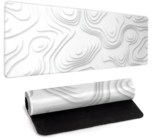 Solid Geometry Large Gaming Mouse Pad White Mouse Pad Gaming Big Desk Pad Desk Mat with Stitched Edge 31.5''x11.8'' Computer Mousepad Waterproof Desk Protector Solid Geometry Large Gaming Mouse Pad White Mouse Pad Gaming Big Desk Pad Desk Mat with Stitched Edge 31.5''x11.8'' Computer Mousepad Waterproof Desk Protector