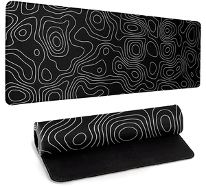 Black Topography Contour Gaming Mouse Pad Large Anime Topographic Map Mousepad Extended Mouse Pad Gaming Big Desk Pad Keyboard Pad with Stitched Edge Non-Slip Rubber Base Black Topography Contour Gaming Mouse Pad Large Anime Topographic Map Mousepad Extended Mouse Pad Gaming Big Desk Pad Keyboard Pad with Stitched Edge Non-Slip Rubber Base