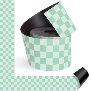 48 ft x 2.76 Inch Magnetic Checkerboard Border,Green 48 ft x 2.76 Inch Magnetic Checkerboard Border,Green