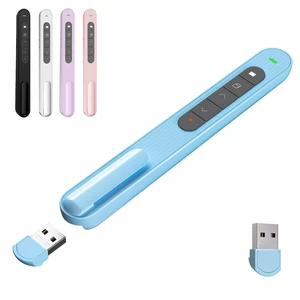 Presentation Clicker for Powerpoint Presentations, Blue, A Long-Range Wireless Presenter Remote, Magnetic USB Receiver, PowerPoint Clicker Compatible with Windows/Android/macOS/Linux Presentation Clicker for Powerpoint Presentations, Blue, A Long-Range Wireless Presenter Remote, Magnetic USB Receiver, PowerPoint Clicker Compatible with Windows/Android/macOS/Linux