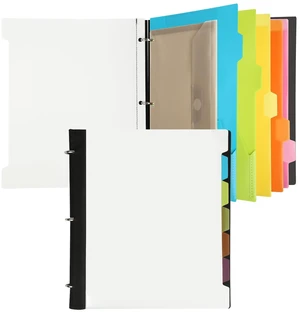 Pivotable Refillable Notebook, 3 Ring Binder Notebooks 1 Inch, Notebook with Dividers and Pockets, Folder Notebook, Flexible Binder, Soft Binders 3 Ring, Foldable Binder- White Pivotable Refillable Notebook, 3 Ring Binder Notebooks 1 Inch, Notebook with Dividers and Pockets, Folder Notebook, Flexible Binder, Soft Binders 3 Ring, Foldable Binder- White