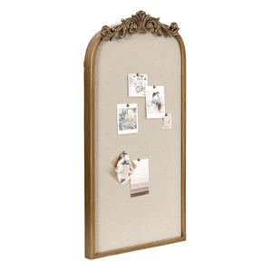 Arendahl Arch Pinboard; Gold; 13 x 25; Framed Arched Ornate Vintage Cork Board for Unique Display; Organization; and Decor Options Arendahl Arch Pinboard; Gold; 13 x 25; Framed Arched Ornate Vintage Cork Board for Unique Display; Organization; and Decor Options