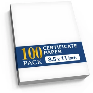 100 Certificate Paper 8.5 x 11 for Printing - Blank Certificate Papers for Award Certificates & Diploma Paper - Premium White Award Papers Cardstock for Awards & Certificates Graduation 100 Certificate Paper 8.5 x 11 for Printing - Blank Certificate Papers for Award Certificates & Diploma Paper - Premium White Award Papers Cardstock for Awards & Certificates Graduation