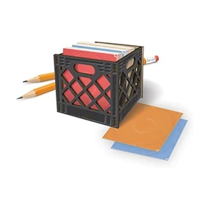 Genuine for THE Record, Milk Crate Notecard Holder, Includes 64 Vinyl-Inspired Note Cards Genuine for THE Record, Milk Crate Notecard Holder, Includes 64 Vinyl-Inspired Note Cards