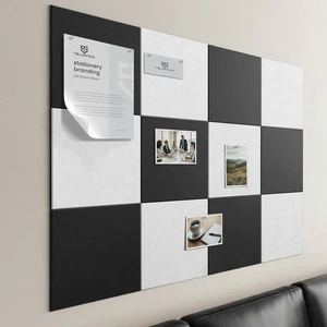 48"x36" Felt Corkboard Bulletin Board, 12 Pack Wall,Black White Includes 50 Pushpins & Clips, Removable Adhesive Tabs, Alternative Wall Tiles for Home, Office Decor, Install Without Damage 48"x36" Felt Corkboard Bulletin Board, 12 Pack Wall,Black White Includes 50 Pushpins & Clips, Removable Adhesive Tabs, Alternative Wall Tiles for Home, Office Decor, Install Without Damage
