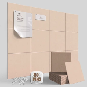 48"x36" Felt Corkboard Bulletin Board, 12 Pack for Wall,Cinnamon Includes 50 Pushpins & Clips, Removable Adhesive Tabs, Alternative Wall Tiles for Home, Office Decor, Install Without Damage 48"x36" Felt Corkboard Bulletin Board, 12 Pack for Wall,Cinnamon Includes 50 Pushpins & Clips, Removable Adhesive Tabs, Alternative Wall Tiles for Home, Office Decor, Install Without Damage