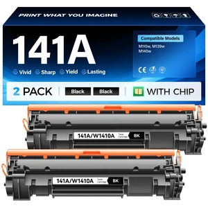 141A Black Toner Cartridge 2-Pack with chip Compatible Replacement for HP 141A 141X W1410A W1410X Toner Works with HP LaserJet MFP M139w M140w M110w M139 M140 M110 Laser Printer M139we M140we M110we 141A Black Toner Cartridge 2-Pack with chip Compatible Replacement for HP 141A 141X W1410A W1410X Toner Works with HP LaserJet MFP M139w M140w M110w M139 M140 M110 Laser Printer M139we M140we M110we