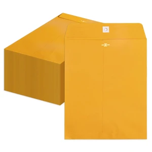 100 Pack 12x15.5 Inch Clasp Envelopes, Manila Large, Clasp and Gummed Closures, For Mailing Books, Flyers, Legal Documents, 11x14 Photos, Tax Papers, School or Home Filing 100 Pack 12x15.5 Inch Clasp Envelopes, Manila Large, Clasp and Gummed Closures, For Mailing Books, Flyers, Legal Documents, 11x14 Photos, Tax Papers, School or Home Filing