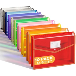 10 Pack Plastic Expanding File Folder, Colorful File Folder Organizer Folders for Documents with Snap Closure, Transparent Accordion File Organizer, Large Capacity, Fit Legal/B4 Size, 9 Colors 10 Pack Plastic Expanding File Folder, Colorful File Folder Organizer Folders for Documents with Snap Closure, Transparent Accordion File Organizer, Large Capacity, Fit Legal/B4 Size, 9 Colors