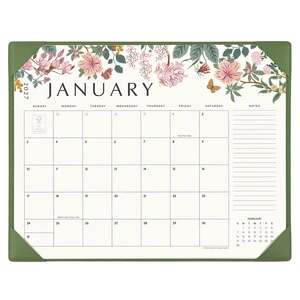 Desk Calendar 2027, Large Desk Pad Calendar 22 x 17" (Green) Large Desk Calendar with Desktop Mat From January 2027 to June 2028, Floral Design Calendar 2027 for Home School and Office Desk Calendar 2027, Large Desk Pad Calendar 22 x 17" (Green) Large Desk Calendar with Desktop Mat From January 2027 to June 2028, Floral Design Calendar 2027 for Home School and Office