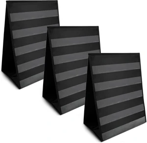 3 Pack Tabletop Pocket Chart Stand, 13" Wide x 17" Tall, Black Double Sided with 5 Straps Each, Reusable, For Classrooms Home or Offices, Easy to Use, Foldable 3 Pack Tabletop Pocket Chart Stand, 13" Wide x 17" Tall, Black Double Sided with 5 Straps Each, Reusable, For Classrooms Home or Offices, Easy to Use, Foldable