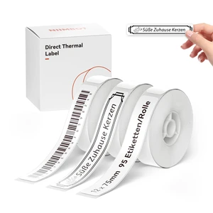 D110/D11/D101 Labels, 0.47"×2.95" (12×75mm), 90 Labels/Roll, White 3 Rolls of Self-Adhesive Labeling Tape Replacement, Waterproof Thermal Label Refills for Home Office School Organization D110/D11/D101 Labels, 0.47"×2.95" (12×75mm), 90 Labels/Roll, White 3 Rolls of Self-Adhesive Labeling Tape Replacement, Waterproof Thermal Label Refills for Home Office School Organization