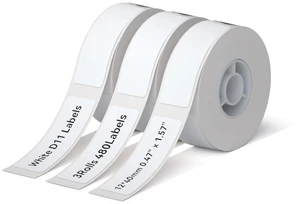 3 Rolls Set Labels Compatible for D110/D11/D101 Label Printer, 0.47" X 1.57" (12 X 40mm), Black on White, Waterproof Self-Adhesive D110 Labels for Home, Kitchen, School, Office 3 Rolls Set Labels Compatible for D110/D11/D101 Label Printer, 0.47" X 1.57" (12 X 40mm), Black on White, Waterproof Self-Adhesive D110 Labels for Home, Kitchen, School, Office