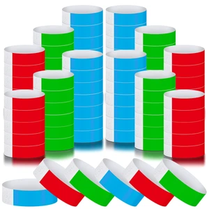 1200 Pack Paper Wristbands,Red, Green, Blue Plastic Wristbands for Event Party Wrist Band Colored Adhesive Neon Identification Hand Bands, Concert, Festivals, Waterproof 1200 Pack Paper Wristbands,Red, Green, Blue Plastic Wristbands for Event Party Wrist Band Colored Adhesive Neon Identification Hand Bands, Concert, Festivals, Waterproof