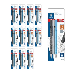 Triplus Micro 0.5mm Mechanical Pencils #2, 12 Pack, 36 count 3 pieces per set, Retractable & Refillable #2 Pencils with Twist Erasers Triplus Micro 0.5mm Mechanical Pencils #2, 12 Pack, 36 count 3 pieces per set, Retractable & Refillable #2 Pencils with Twist Erasers