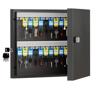 48 Key Lock Box, Steel Key Cabinet with Combination Lock & Key Wall Mounted Key Organizer Box with Key Management App (Record Key Borrow/Return) for Home, Small Office, School, Rental 48 Key Lock Box, Steel Key Cabinet with Combination Lock & Key Wall Mounted Key Organizer Box with Key Management App (Record Key Borrow/Return) for Home, Small Office, School, Rental