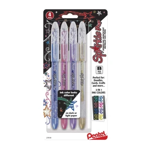Sparkle Pop Metallic Gel Pen, (1.0mm) Bold Line, Assorted Colors, 4-Pack, Bold (K91BP4M1) Sparkle Pop Metallic Gel Pen, (1.0mm) Bold Line, Assorted Colors, 4-Pack, Bold (K91BP4M1)