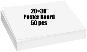 20×30 Poster Board 50pcs White Poster Paper Poster Board Bulk suitable for DIY, Crafts, Signs Project Presentations, Drawing and School Supplies,250GSM Thickness Blank Large Posterboard 20×30 Poster Board 50pcs White Poster Paper Poster Board Bulk suitable for DIY, Crafts, Signs Project Presentations, Drawing and School Supplies,250GSM Thickness Blank Large Posterboard
