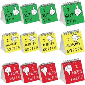 48 Pcs I Need Help Mini Flip Chart Self Assessment Classroom Signs 3-color Progress Cards, Spiral Desktop Stand, Practical Teaching Supplies & Classroom Behavior Tool for Teachers & Students 48 Pcs I Need Help Mini Flip Chart Self Assessment Classroom Signs 3-color Progress Cards, Spiral Desktop Stand, Practical Teaching Supplies & Classroom Behavior Tool for Teachers & Students