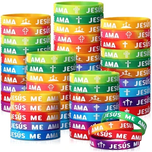 200 Pcs Spanish Jesus Loves Me Wristbands Bulk 10 Styles Rainbow Jesus Me Ama Religious Wristbands Christian Cross Silicone Gift for Missionaries Religious Christian Church Giveaways Group 200 Pcs Spanish Jesus Loves Me Wristbands Bulk 10 Styles Rainbow Jesus Me Ama Religious Wristbands Christian Cross Silicone Gift for Missionaries Religious Christian Church Giveaways Group