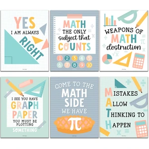 6 Math Posters - Motivational Math Posters for Elementary & Middle School Muted Boho Classroom Must Haves, Inspirational Classroom Decor Poster for High School, Bulletin Board Set Teacher Supply 6 Math Posters - Motivational Math Posters for Elementary & Middle School Muted Boho Classroom Must Haves, Inspirational Classroom Decor Poster for High School, Bulletin Board Set Teacher Supply