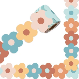 32.8 Ft Boho Flower Bulletin Board Borders Colorful Floral Die-Cut Rolled Border Trim, for Back to School Classroom Office Chalkboard Decoration 32.8 Ft Boho Flower Bulletin Board Borders Colorful Floral Die-Cut Rolled Border Trim, for Back to School Classroom Office Chalkboard Decoration