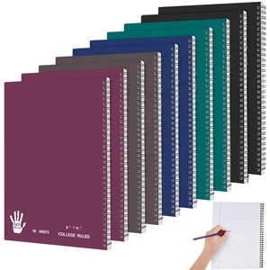 10 Pcs Left Handed Spiral Notebook, Left-handed One Subject Notebook, 8.5" x 11", 50 Sheets, College-ruled, Assorted Color Covers (Classic) 10 Pcs Left Handed Spiral Notebook, Left-handed One Subject Notebook, 8.5" x 11", 50 Sheets, College-ruled, Assorted Color Covers (Classic)