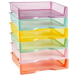 6 Pcs Turn in Trays Classroom Pastel Paper Tray for Classroom Organization and Storage Stackable Plastic Book Baskets Turn in Bins Teacher Organizers for Library Drawers School Office Desk 6 Pcs Turn in Trays Classroom Pastel Paper Tray for Classroom Organization and Storage Stackable Plastic Book Baskets Turn in Bins Teacher Organizers for Library Drawers School Office Desk