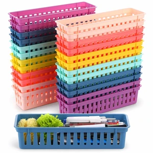 24 pcs Bright Pencil Basket Dispenser for Classroom Pencil Holder for Desk Kids Small Plastic Pen Crayon Basket Tray Classroom Storage Caddy Organizer for Student Teacher School Supplies Office 24 pcs Bright Pencil Basket Dispenser for Classroom Pencil Holder for Desk Kids Small Plastic Pen Crayon Basket Tray Classroom Storage Caddy Organizer for Student Teacher School Supplies Office