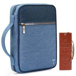 Bible Cover for Women Men with Leather Bookmark Book Carrying Cases Church Bag for Outdoor Protective Bible Cover for Women Men with Leather Bookmark Book Carrying Cases Church Bag for Outdoor Protective