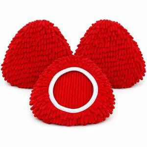 3 Pack Spin Mop Replacement Heads Compatible with O-Cedar EasyWring, Chenille Microfiber Mop Refills, Washable & Reusable Mop Head for Hardwood, Tile, Laminate and Marble Floors, Red 3 Pack Spin Mop Replacement Heads Compatible with O-Cedar EasyWring, Chenille Microfiber Mop Refills, Washable & Reusable Mop Head for Hardwood, Tile, Laminate and Marble Floors, Red
