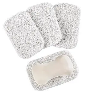 4 Pack Soap Holder PadSoap Holder for Kitchen & BathroomWhite Non-Slip Soap Lifting Pads for Soap Dish 4 Pack Soap Holder PadSoap Holder for Kitchen & BathroomWhite Non-Slip Soap Lifting Pads for Soap Dish
