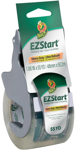 Duck Brand 1.88 in x 55.5 yd EZ Start Packaging Tape with One Handed Dispenser Duck Brand 1.88 in x 55.5 yd EZ Start Packaging Tape with One Handed Dispenser