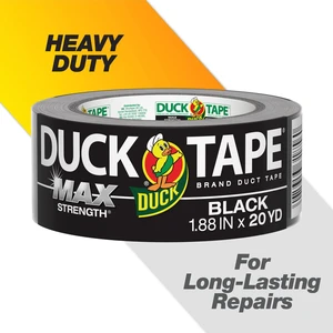 Duck Max Strength Brand Duct Tape, 1.88 in. x 20 yd., Black Duck Max Strength Brand Duct Tape, 1.88 in. x 20 yd., Black