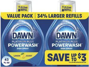 Dawn Powerwash Spray Refill, Dish Soap, Dishwashing Liquid, Lemon, 2 Refills, 43 Fl Oz Dawn Powerwash Spray Refill, Dish Soap, Dishwashing Liquid, Lemon, 2 Refills, 43 Fl Oz