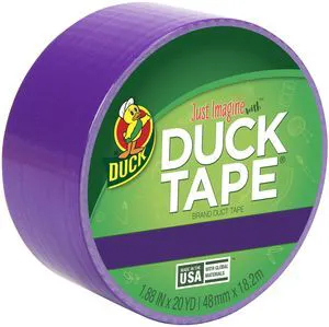 Color Duck Tape Brand Duct Tape, 1.88 in. x 20 yd., Violet Color Duck Tape Brand Duct Tape, 1.88 in. x 20 yd., Violet