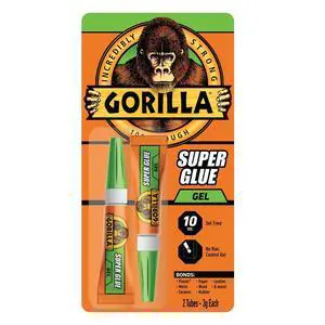 Gorilla Super Glue Gel 2-3g Tubes Gorilla Super Glue Gel 2-3g Tubes