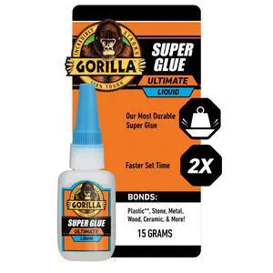 Gorilla Super Glue Ultimate Liquid Clear 15g Bottle, Product Net Content Quantity Is 1 Gorilla Super Glue Ultimate Liquid Clear 15g Bottle, Product Net Content Quantity Is 1