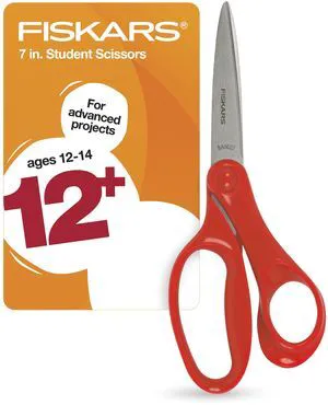 Fiskars Student Scissors 7" Pointed, Red Fiskars Student Scissors 7" Pointed, Red