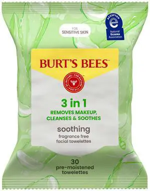 Burt's Bees 3-in-1 Fragrance Free Makeup Removing & Cleansing Wipes, 30 Count Burt's Bees 3-in-1 Fragrance Free Makeup Removing & Cleansing Wipes, 30 Count