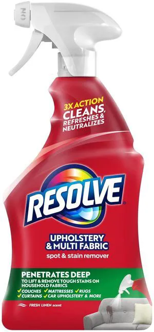 Resolve 22oz Multi-Fabric Upholstery Cleaner Solution and Stain Remover Spray Resolve 22oz Multi-Fabric Upholstery Cleaner Solution and Stain Remover Spray