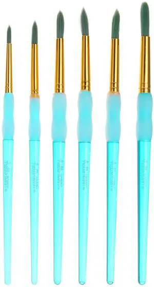 Hello Hobby Round Synthetic Bristle Art Brushes, 6 Pack, Age 3+ Hello Hobby Round Synthetic Bristle Art Brushes, 6 Pack, Age 3+